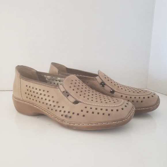 Remonte Soft Womans Size 38 Tan Leather Loafers. - Picture 2 of 9